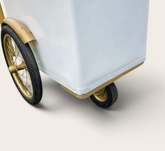 White Popsicle Cart Gold Trim | Paleta Cart | Ice Cream Cart | Catering Cart