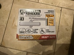 Universal Hardware Aluminum Finish Commercial Door Closer Heavy Duty UH4031