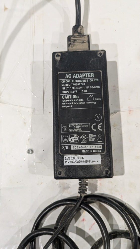 Cincon TRG70A240-01E03 Level V AC Adapter Power Supply 24V