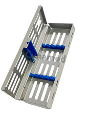 DENTAL SURGICAL AUTOCLAVE STERILIZATION CASSETTE RACK BOX TRAY FOR 5 INSTRUMENTS
