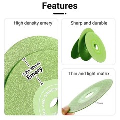 LOZLIN 3PCS 4.5″(115 * 22.23Mm) Diamond Grinding & Cutting Discs – Flat Angle Gr