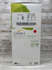 Non-Latex PI Underglove Surgical Glove Gammex *1 CASE* Size: 6 *See Date*5-24*