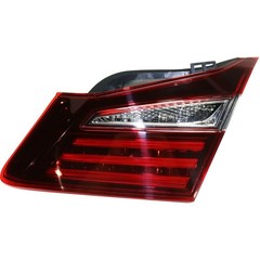 Passenger Inner Tail Light Red Clear Lens Turn Signal w/ Bulb Honda Accord 2017