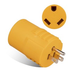 NEMA 5-15P to TT-30R RV Adapter 15A to 30A 110V Power Converter Plug for Camper