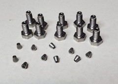 Waters 1/16 in Stainless HPLC Nuts and Ferrules VHP Type Lot of 10 Sets