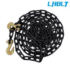 LABLT G80 Transport Binder Chain 1/4 Inch × 14 Ft | Chain with Clevis Grab Hooks