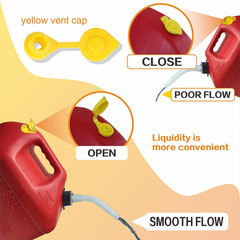 Gas Can Spout Replacement Improved Design Flexible Pour Nozzle Kit Yellow