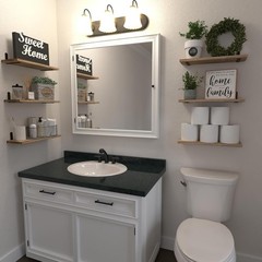 Rustic Farmhouse Wood Floating Shelves Wall Mounted Storage Display Organizer