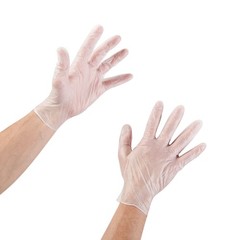 McKesson Vinyl Exam Glove Standard Cuff Length X-LARGE 130 per Box