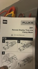 Fluke 381 True-RMS Clamp Meter Remote Display w/ Case, Leads, Backlight