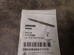 Irwin Hanson 1717ZR M4-0.70mm 4 Flute Straight Plug Tap (BN389)