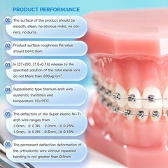 AZDENT Dental ortodónico alambre de arco Ni-Ti redondo rectangular natural Ovoid