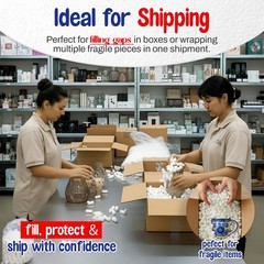 MT Products Off-White Packing Peanuts for Fragile (Approximately 1 Cubic Foot)