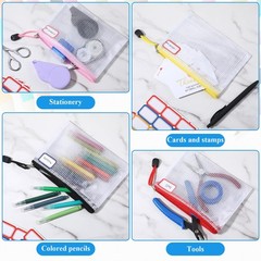 36 Pcs Mesh Zipper Pouch, 4.7×6.5 inch Waterproof Zip Mesh Bags with 2 Sheets…