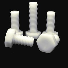 US Stock 50pcs M4 x 12mm Hex Nylon screws hex bolts screws White