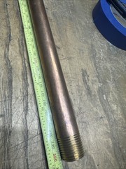 1/2″ NPT x 12″ Threaded Brass Pipe Nipple TBE MNPT 1/2″ X 1/2″ 1J3975-D10