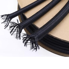 12MM Wide Soft Braided Expandable Sleeve PP Cotton Yarn+PET Cable Wire Sheathing
