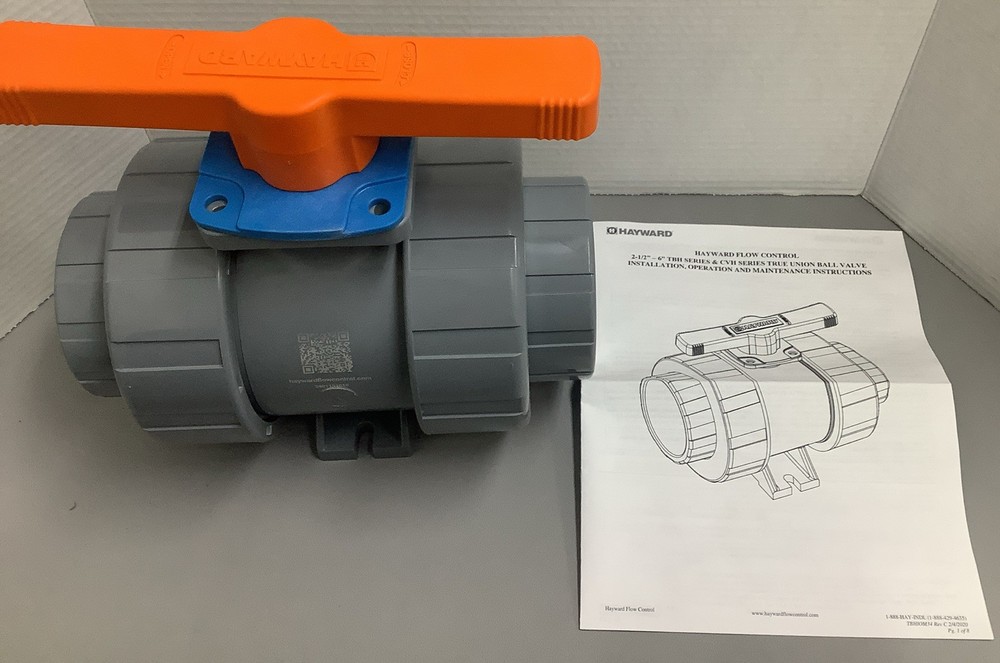 Hayward Flow Control 3″ CPVC True-Union Ball Valve TBH2300A0TE0000 (r94)