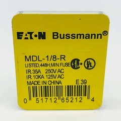 5x Bussman MDL-1/8-R Fuse Buss Small Dimension Glass Tube