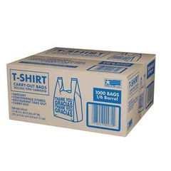 T-Shirt Carry-Out Bags, 11.5″ x 6.5″ x 22″ {1,000 ct.} NO SHIP TO NY,NJ,CA.