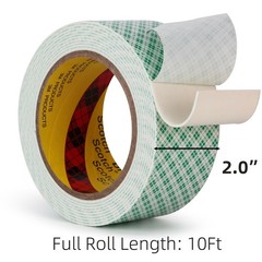 Double Sided Foam Tape 2 x 10Ft 2 Pack White Double Coated Urethane Adhesion