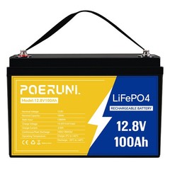 NEW 12V 100Ah LiFePO4 Lithium Battery Deep Cycle Built-in BMS for Solar Off-grid