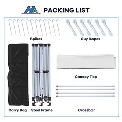 Havzeno 10X20 Ft Pop Up Canopy Without Sidewall Commercial Waterproof Canopy