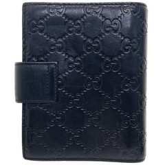 ■Authentic Gucci Shima Line Agenda Leather Planner Cover, Black, 115240. GUCCI