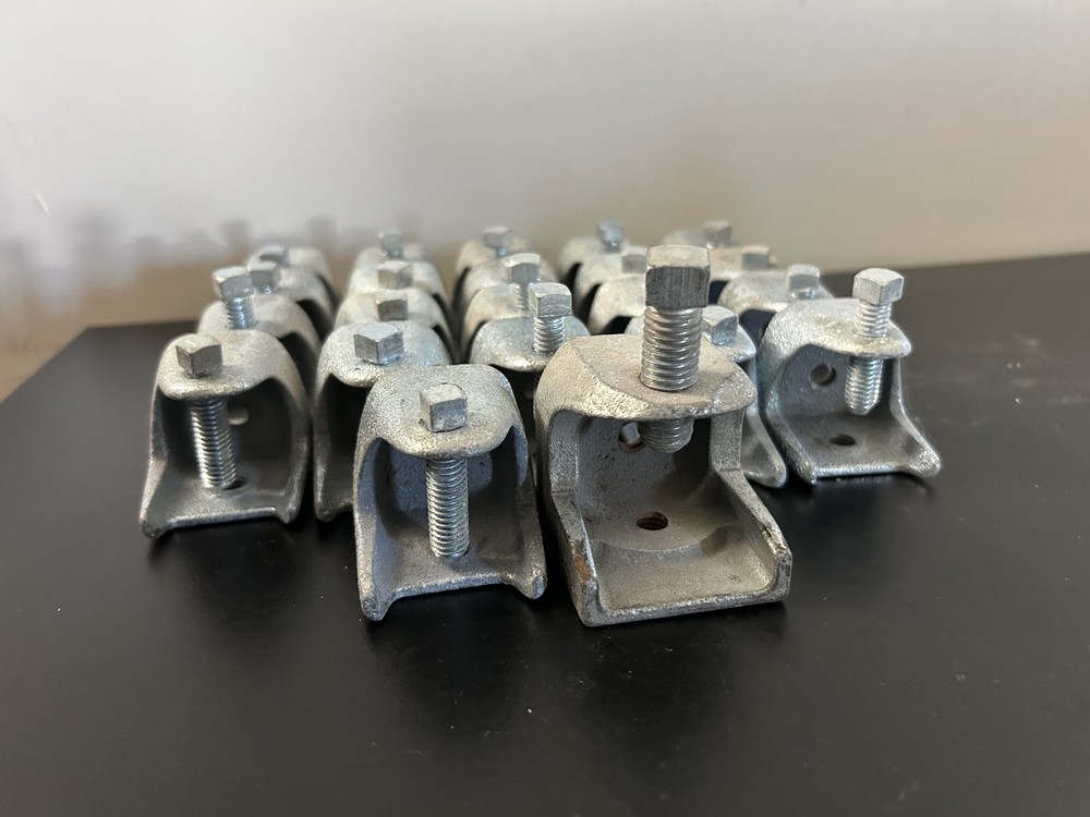 Lot of 22 Beam Clamps (Unsure of Brand & Few Different Sizes)