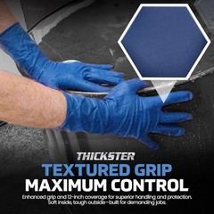 Safety 6604-20 Thickster Powder Free Exam Grade Disposable Latex 14 Mil Glove…