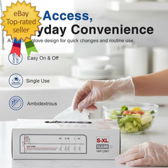 Clear Vinyl Exam Gloves Latex-Free Disposable Medical Gloves Cleaning Gloves
