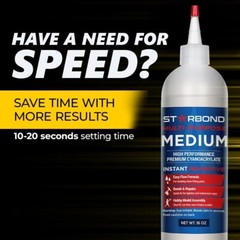 Starbond 16 oz. Multi-Purpose Medium- Super Glue (Premium Cyanoacrylate CA Glue)
