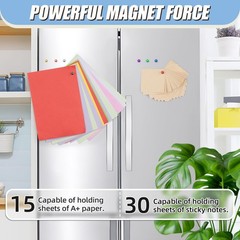 FINDMAG 16 Pack Fridge Magnets Gold Strong Neodymium Rare Earth