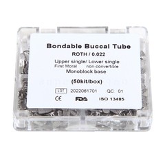 200pcs Dental Orthodontic Buccal Tube Roth 022 1st Molar Non-Convertible 50 sets