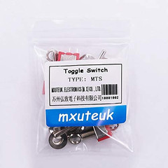 6pcs Momentary Mini Miniature Toggle Switch 6 Terminal 3 Position DPDT (ON)/Off/