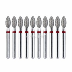 AZDENT Dental Bur Diamond Burs FOOTBALL Multi-Use FINE RED Polishers 10PCS/PACK
