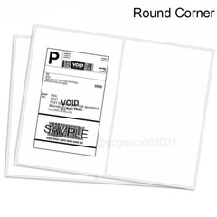 8.5″x5.5″ Shipping Labels Rounded Corner Self Adhesive 2 Per Sheet Laser/Inkjet
