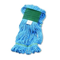 Boardwalk 502BLEA 5 in. Super Loop CO/SYN Fiber Wet Mop Heads – Blue, Medium New