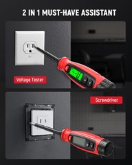 2-in-1 Voltage Tester Screwdriver, 3–500V AC Contact Voltage Measurement & No…