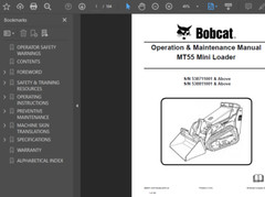 BOBCAT MT55 LOADER MANUAL OPERATORS SERVICE SCHEMATICS REPAIR OWNERS PDF USB