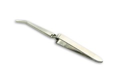 HURON Precision Tweezers, 45 Degrees Cross-Lock, 5.75 In standard, Silver