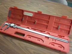 24″ PRECISION STAINLESS STEEL DIAL CALIPER-HEAVY DUTY 0.001″ grad. Depth measure