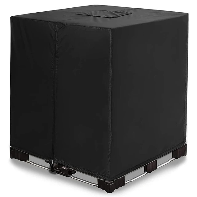 210D Zipper IBC Tote Cover，black green oxford cloth material for 275 gallon