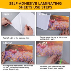 25 Pack Self Adhesive Laminating Sheets, 9 X 12 Inch, Clear Sticker Laminate …