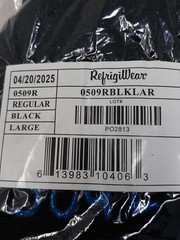 RefrigiWear Dual Layer Grip Work Gloves – Black – Large – Cold Weather
