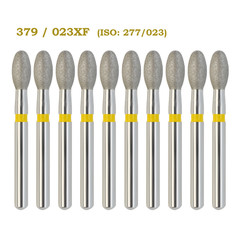 Dental Diamond Burs 379-023XF FG Egg Football Super Fine High Speed Burr 10pc/pk