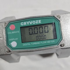 3 Inch Digital Flow Meter, 21-264 GPM Inline NPT Thread Fuel Turbine Flowmeter