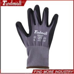 Findmall 6 Pairs L-Size Work Gloves MicroFoam Nitrile Coated Knit Nylon Gloves