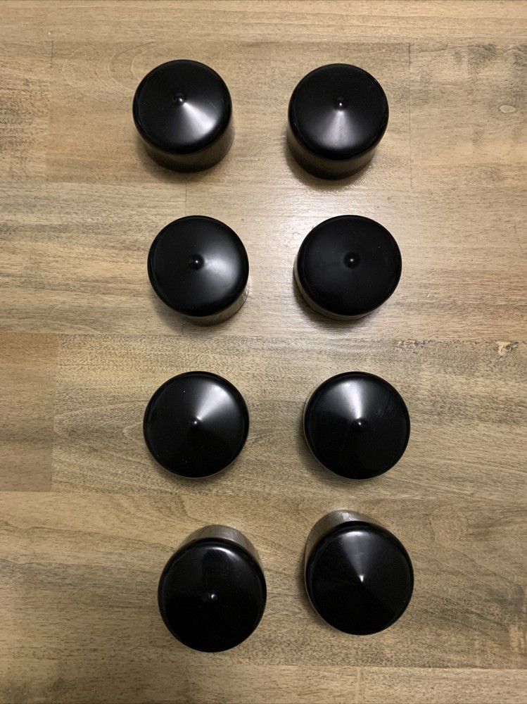 Eight (8) Round Vinyl Cap 1 7/8 (1.875) inch – Dock Post Cap – Pipe Cap-Flexible