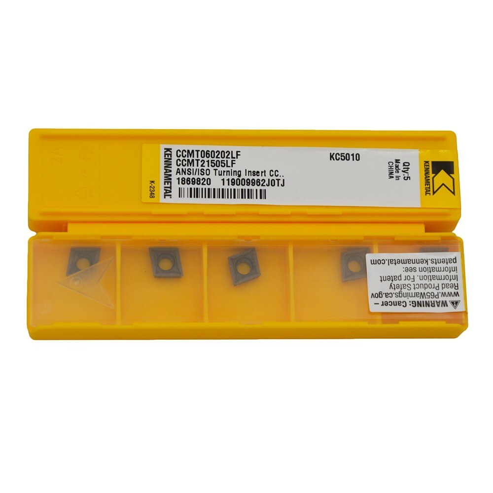 5Pcs/box KENNAMETAL CCMT060202LF CCMT21505LF KC5010 Indexable CNC Carbide Insert